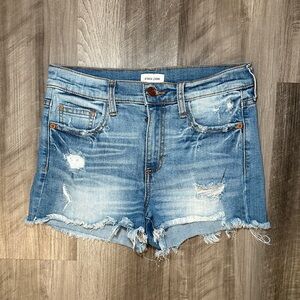 Sneak Peek Distress Cut Off Denim Shorts - Small